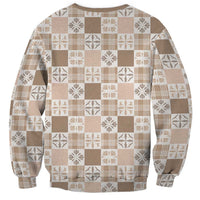 Hawaiian Palaka Quilt Pattern Sweatshirt Hawaii Culture Bird of Paradise Exotic Motif - Polynesian Pride