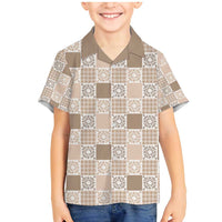 Hawaiian Palaka Quilt Pattern Family Matching Mermaid Dress and Hawaiian Shirt Hawaii Culture Honu Turtle - Polynesian Pride