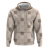 Hawaiian Palaka Quilt Pattern Hoodie Hawaii Culture Honu Turtle - Polynesian Pride