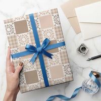 Hawaiian Palaka Quilt Pattern Wrapping Paper Hawaii Culture Honu Turtle - Polynesian Pride