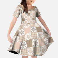 Hawaiian Palaka Quilt Pattern Family Matching Summer Maxi Dress and Hawaiian Shirt Hawaii Culture Pineapple - Polynesian Pride