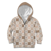 Hawaiian Palaka Quilt Pattern Kid Hoodie Hawaii Culture Pineapple - Polynesian Pride