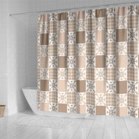 Hawaiian Palaka Quilt Pattern Shower Curtain Hawaii Culture Pineapple - Polynesian Pride