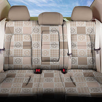 Hawaiian Palaka Quilt Pattern Back Car Seat Cover Hawaii Culture Tropical Flowers Mix - Polynesian Pride