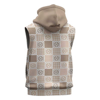 Hawaiian Palaka Quilt Pattern Sleeveless Zip Hoodie Hawaii Culture Tropical Flowers Mix LT9 - Polynesian Pride