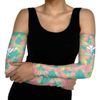 Seamless Hawaiian Quilt Pattern Arm Sleeves Hawaii Culture Palm Leaf Tropical - Polynesian Pride