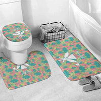 Seamless Hawaiian Quilt Pattern Bathroom Set Hawaii Culture Palm Leaf Tropical - Polynesian Pride