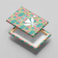 Seamless Hawaiian Quilt Pattern Canvas Wall Art Hawaii Culture Palm Leaf Tropical - Polynesian Pride