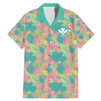 Seamless Hawaiian Quilt Pattern Family Matching Mermaid Dress and Hawaiian Shirt Hawaii Culture Palm Leaf Tropical - Polynesian Pride