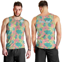 Seamless Hawaiian Quilt Pattern Men Tank Top Hawaii Culture Palm Leaf Tropical - Polynesian Pride