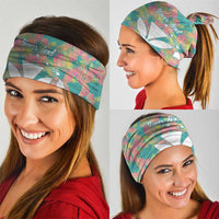 Seamless Hawaiian Quilt Pattern Neck Gaiter Hawaii Culture Palm Leaf Tropical - Polynesian Pride