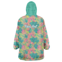 Seamless Hawaiian Quilt Pattern Wearable Blanket Hoodie Hawaii Culture Palm Leaf Tropical - Polynesian Pride