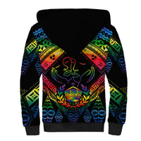 Tonga LGBT Sherpa Hoodie Love Is Love Ngatu Rainbow Water Color LT9 - Polynesian Pride