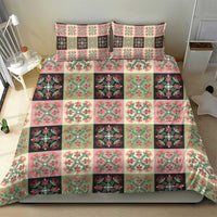 Seamless Pattern Pikake Lei Bedding Set Floral Squares Pikake - Polynesian Pride
