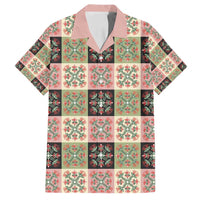 Seamless Pattern Pikake Lei Family Matching Puletasi and Hawaiian Shirt Floral Squares Pikake - Polynesian Pride