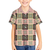 Seamless Pattern Pikake Lei Family Matching Puletasi and Hawaiian Shirt Floral Squares Pikake - Polynesian Pride