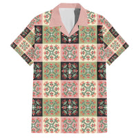 Seamless Pattern Pikake Lei Hawaiian Shirt Floral Squares Pikake - Polynesian Pride