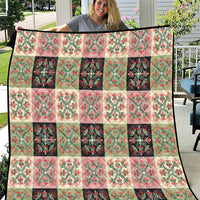 Seamless Pattern Pikake Lei Quilt Floral Squares Pikake - Polynesian Pride
