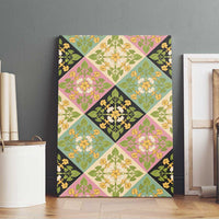 Seamless Pattern Puakenikeni and Kalo Canvas Wall Art - Polynesian Pride