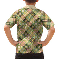 Seamless Pattern Puakenikeni and Kalo Family Matching Puletasi and Hawaiian Shirt LT9 - Polynesian Pride