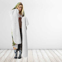 Seamless Pattern Puakenikeni and Kalo Hooded Blanket - Polynesian Pride
