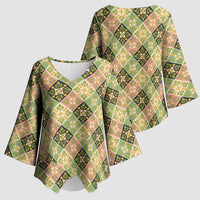 Seamless Pattern Puakenikeni and Kalo Kimono Sleeve Blouse - Polynesian Pride