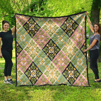 Seamless Pattern Puakenikeni and Kalo Quilt - Polynesian Pride