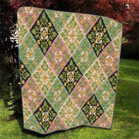 Seamless Pattern Puakenikeni and Kalo Quilt - Polynesian Pride