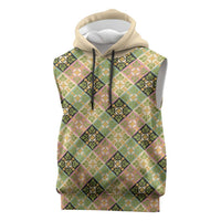 Seamless Pattern Puakenikeni and Kalo Sleeveless Hoodie - Polynesian Pride