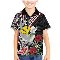 Hawaii Monk Seal Santa Family Matching Mermaid Dress and Hawaiian Shirt Hibiscus Kakau Pattern Mele Kalikimaka