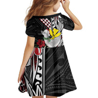 Hawaii Monk Seal Santa Family Matching Off Shoulder Maxi Dress and Hawaiian Shirt Hibiscus Kakau Pattern Mele Kalikimaka