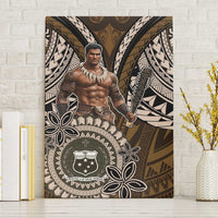 Samoa Warrior Canvas Wall Art The Mighty Samoan Warrior Spirit LT9 Without Frame Black - Polynesian Pride