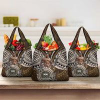 Samoa Warrior Grocery Bag The Mighty Samoan Warrior Spirit