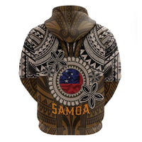 Samoa Warrior Zip Hoodie The Mighty Samoan Warrior Spirit LT9 - Polynesian Pride