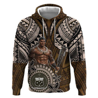 Samoa Warrior Zip Hoodie The Mighty Samoan Warrior Spirit LT9 Pullover Hoodie Black - Polynesian Pride