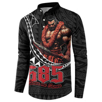 Samoan Pride Polynesian Tribal Warrior Button Sweatshirt 685 Samoa Mo Samoa