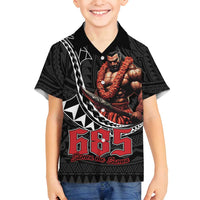 Samoan Pride Polynesian Tribal Warrior Family Matching Long Sleeve Bodycon Dress and Hawaiian Shirt 685 Samoa Mo Samoa