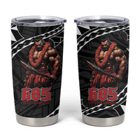 Samoan Pride Polynesian Tribal Warrior Tumbler Cup 685 Samoa Mo Samoa LT9 Black - Polynesian Pride