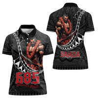 Samoan Pride Polynesian Tribal Warrior Women Polo Shirt 685 Samoa Mo Samoa