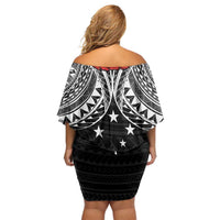 Samoan Tanoa Kava Bowl Ula Fala Family Matching Off Shoulder Short Dress and Hawaiian Shirt Polynesian Tribal Vibe