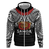 Samoan Tanoa Kava Bowl Ula Fala Zip Hoodie Polynesian Tribal Vibe LT9 Zip Hoodie Brown - Polynesian Pride