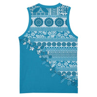 Fiji Marau na Kerisimasi Basketball Jersey Aqua Tagimoucia Tapa Masi Tribal - Polynesian Pride
