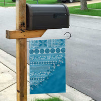 Fiji Marau na Kerisimasi Garden Flag Aqua Tagimoucia Tapa Masi Tribal - Polynesian Pride