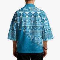 Fiji Marau na Kerisimasi Kimono Aqua Tagimoucia Tapa Masi Tribal - Polynesian Pride