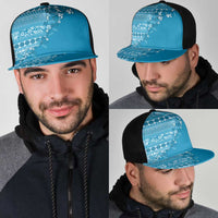 Fiji Marau na Kerisimasi Mesh Trucker Cap Aqua Tagimoucia Tapa Masi Tribal LT9 - Polynesian Pride