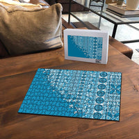 Fiji Marau na Kerisimasi Puzzle Aqua Tagimoucia Tapa Masi Tribal - Polynesian Pride