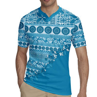 Fiji Marau na Kerisimasi Rugby Jersey Aqua Tagimoucia Tapa Masi Tribal LT9 - Polynesian Pride