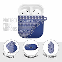 Fiji Marau na Kerisimasi AirPods Case Blue Tagimoucia Tapa Masi Tribal LT9 - Polynesian Pride