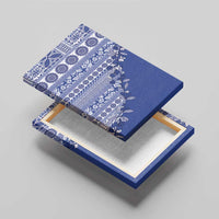 Fiji Marau na Kerisimasi Canvas Wall Art Blue Tagimoucia Tapa Masi Tribal - Polynesian Pride