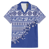 Fiji Marau na Kerisimasi Family Matching Mermaid Dress and Hawaiian Shirt Blue Tagimoucia Tapa Masi Tribal - Polynesian Pride